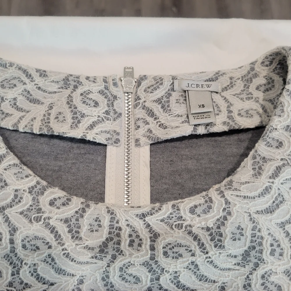 J. Crew Peplum Lace Top Size XS